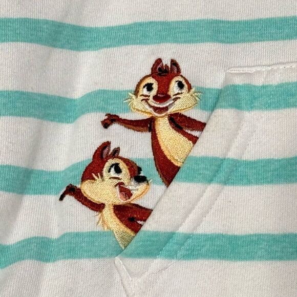 Disney Parks Striped 2019 Zip Up Hoodie Girls Large - Picture 3 of 5